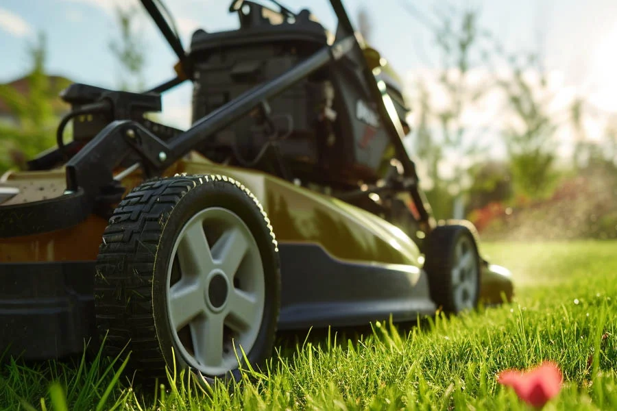 compact electric lawn mower